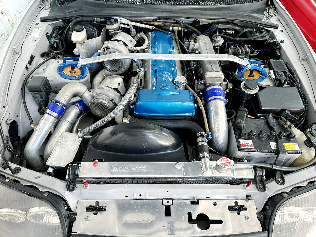 2JZ-GTE with HKS GT3037 twin turbocharger.