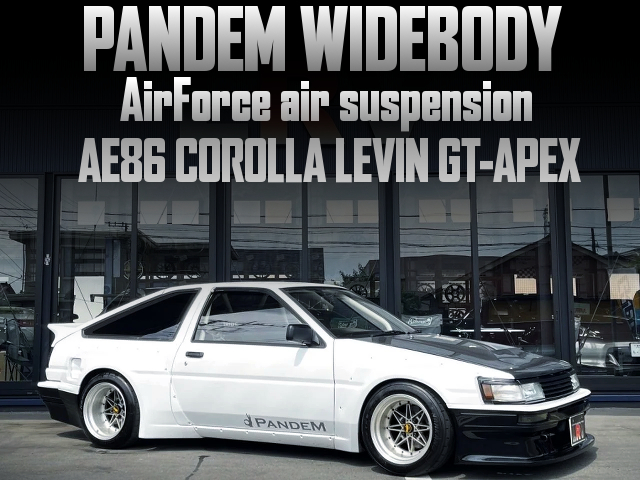 PANDEM WIDEBODY and AirForce air suspension modified of AE86 COROLLA LEVIN GT-APEX.