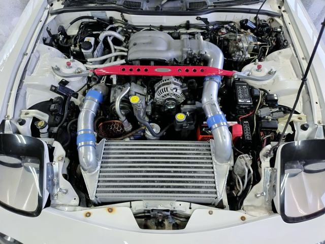 13B-REW side ported engine with HKS GT3-4R single turbo.