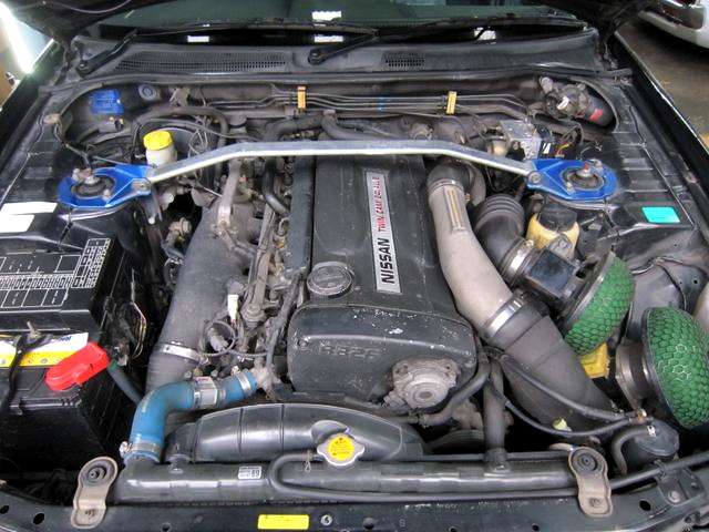 RB26 twin-turbo engine.