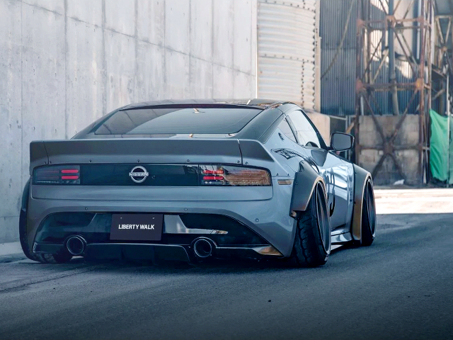 Rear exterior of RZ34 Fairlady Z Version ST with lb-nation NISSAN Z WORKS complete body kit.