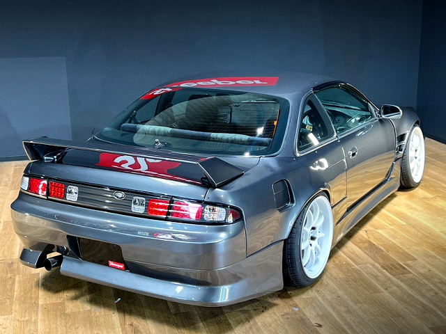 Rear exterior of WIDEBODY S14 late-model SILVIA.