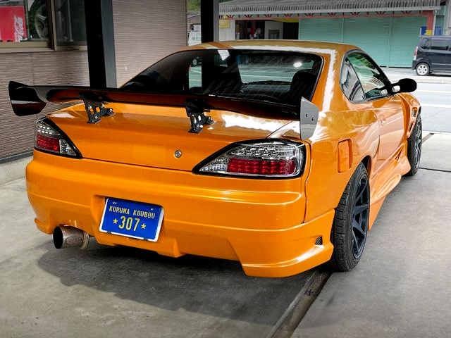 Rear exterior of S15 SILVIA SPEC-R with 180SX front-end conversion.