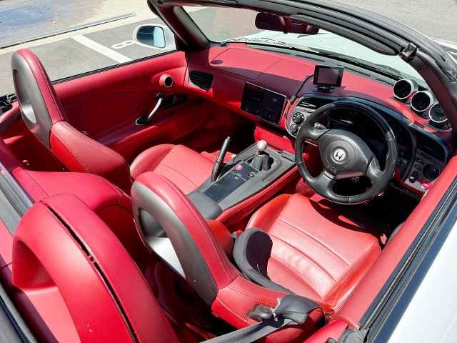 Interior of AP1 S2000 with HKS SUPERCHARGER.