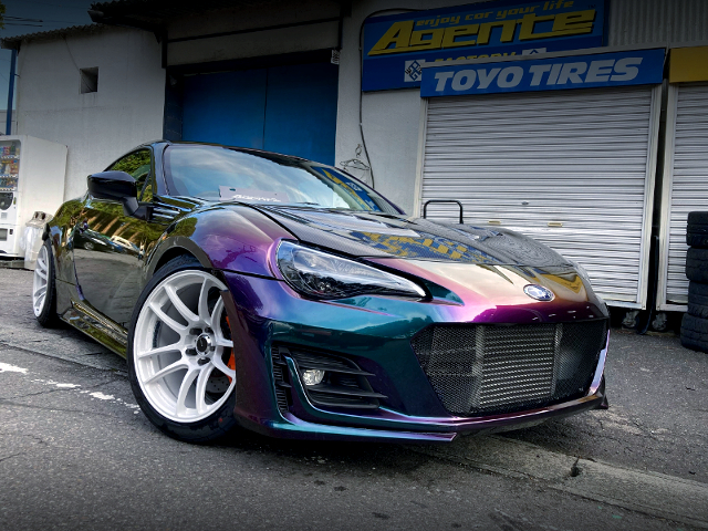 Front exterior of ZC6 BRZ S with T620Z turbo.