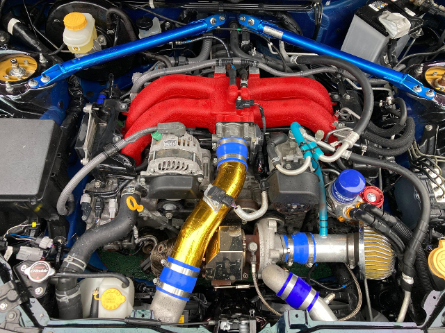 FA20 boxer engine with GREDDY T620Z bolt-on turbo kit.