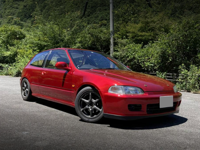 インテグラTYPE-R流用B18C型VTECエンジンスワップ!MAZDAソウルレッド全塗装!EG6シビックSiR2の国内中古車を掲載