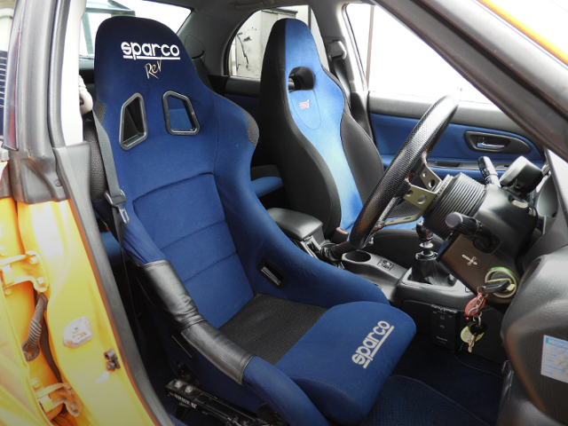 Interior seats of VOLTEX widebody GDB Hawkeye WRX STI.