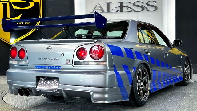 Rear exterior of HR34 SKYLINE 4-DOOR GT SPECIAL EDITION with Brian's skyline look like.