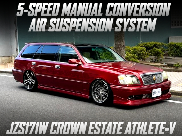 5-SPEED MANUAL CONVERSION and AIR SUSPENSION SYSTEM in the JZS171W CROWN ESTATE ATHLETE-V.