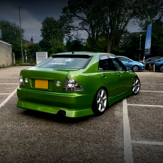 Rear exterior of 1st Gen LEXUS IS 200.