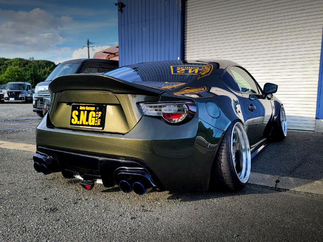 Rear exterior of WIDEBODY ZN6 TOYOTA 86 GT.