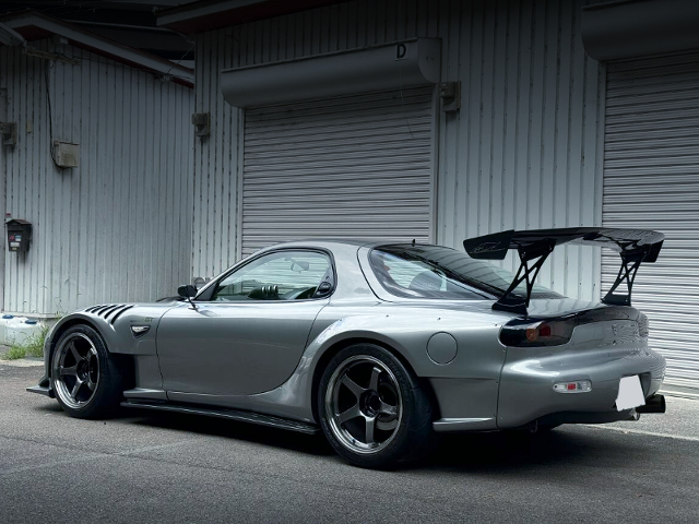 Rear exterior of AFFLUX GT3 WIDEBODY FD3S RX-7.