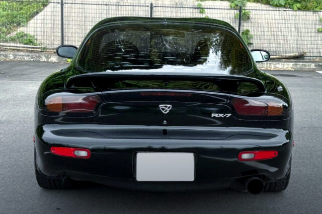 Rear exterior of Black FD3S RX-7.