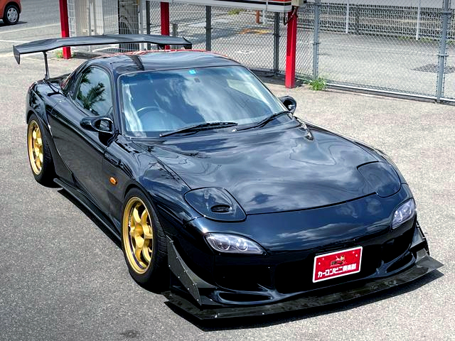 Front exterior of WIDEBODY FD3S-RX-7 TYPE-RS with TO4S turbo.