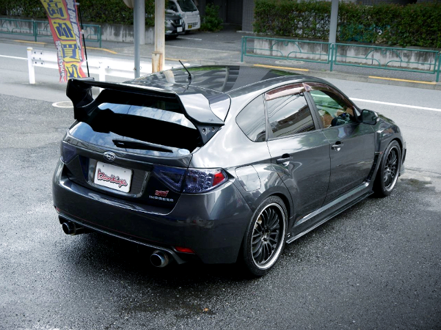 Rear exterior of GRB IMPREZA HATCHBACK WRX STI.