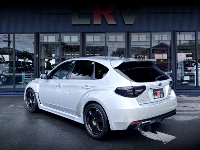 Rear exterior of GRB IMPREZA HATCHBACK WRX STI.