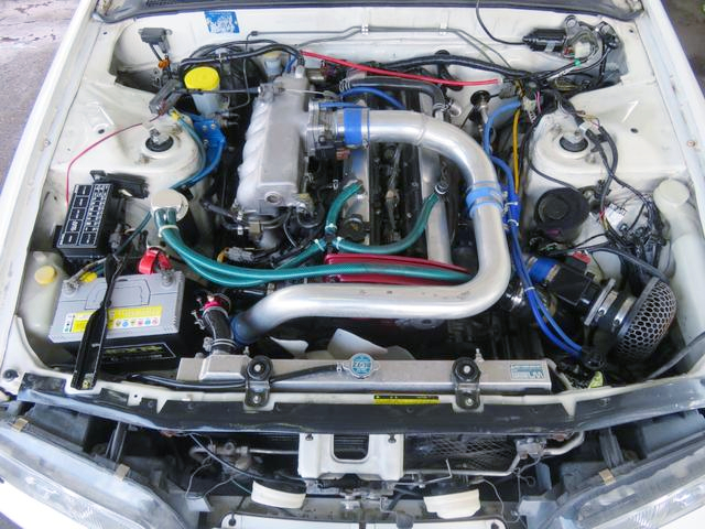 RB25DET turbo engine With Aftermarket Turbo.