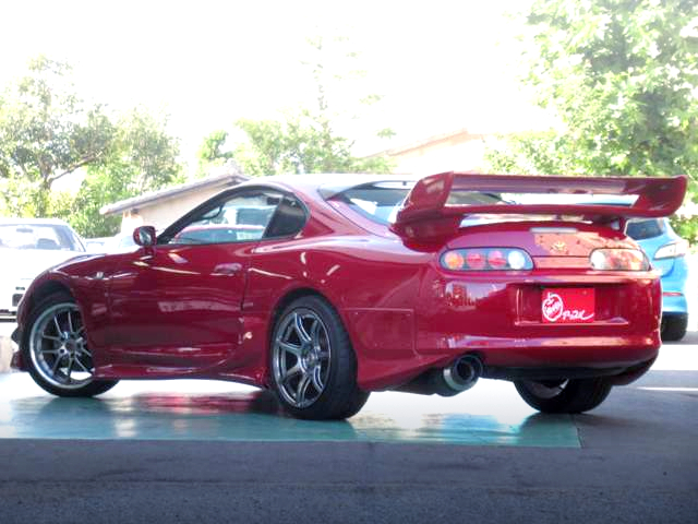 Rear exterior of JZA80 SUPRA SZ with T78 turbo.