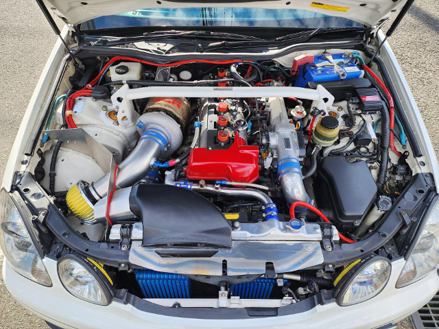 2JZ-GTE With HKS 3.1L STROKER KIT and GREDDY T78-33D SINGLE TURBO.