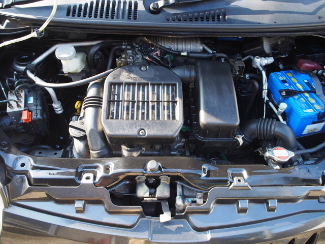 K6A Twin cam turbo engine in the EC22S SUZUKI Twin Engine room.