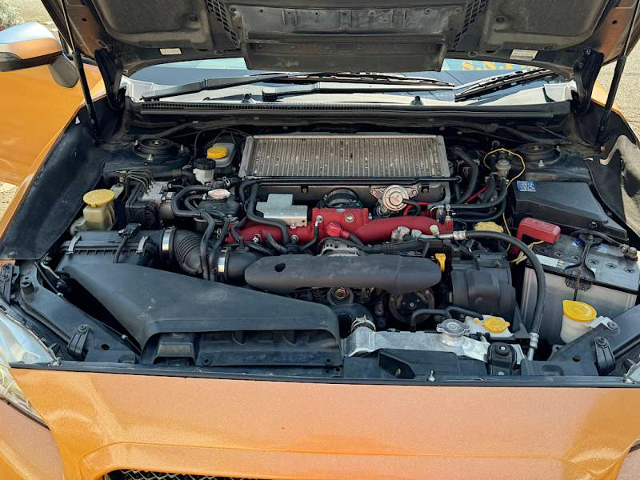 EJ20 turbo engine of VAB SUBARU WRX STI TYPE-S engine room.