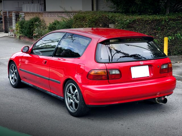 Rear exterior of EG6 CIVIC HATCH SiR.