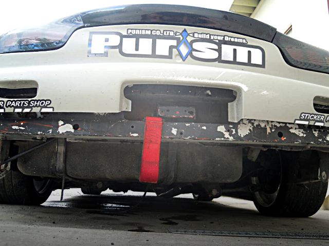 Rear bumper of FD3S RX-7 drift car.