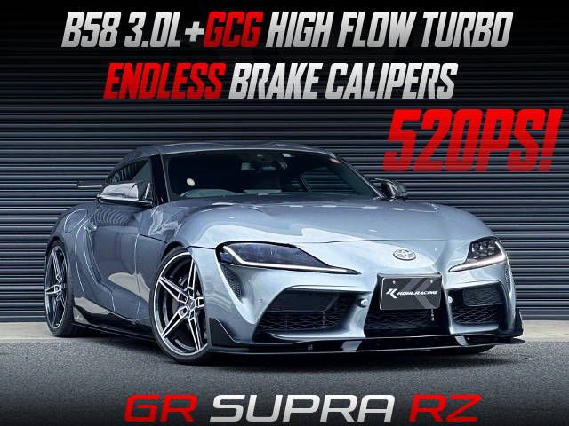 GCG HIGH FLOW TURBO and ENDLESS BRAKE CALIPERS in the GR SUPRA RZ at over 520ps.