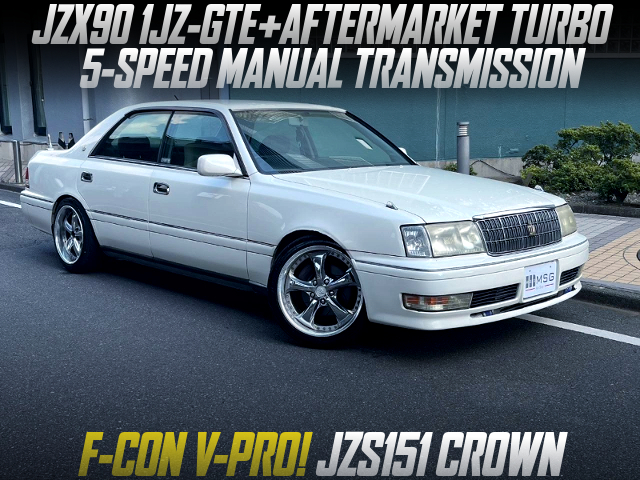 JZX90 1JZ-GTE, With AFTERMARKET TURBO and F-CON V-PRO ECU, in the JZS151 CROWN.