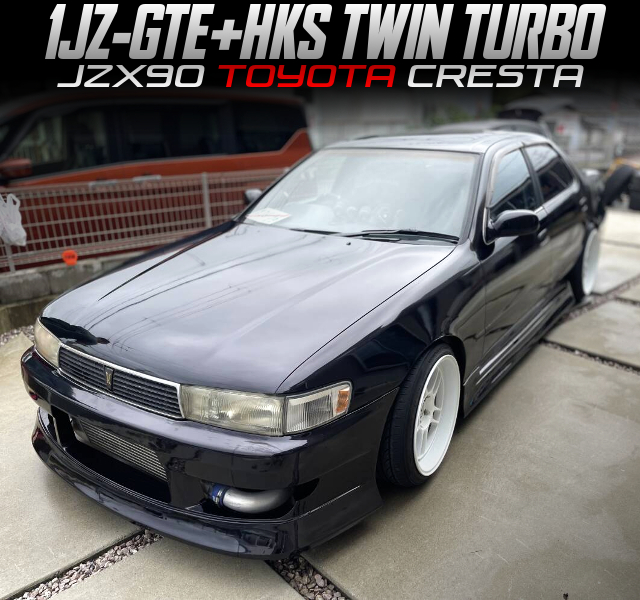 1JZ-GTE with HKS twin turbo in the JZX90 CRESTA.