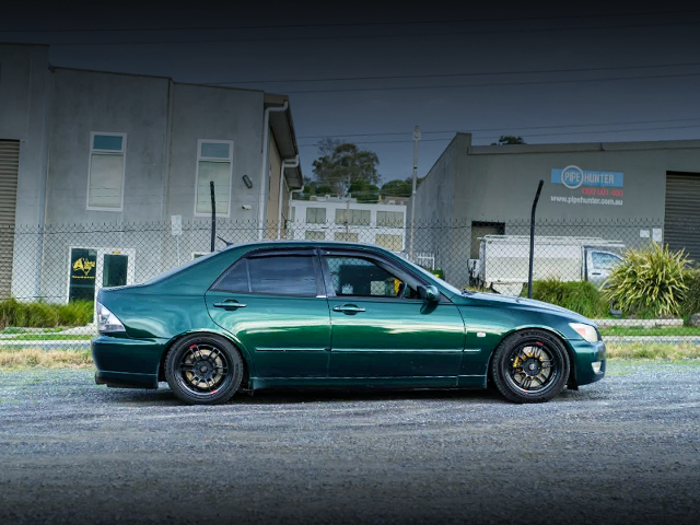 Side exterior of 1st Gen LEXUS IS 200.