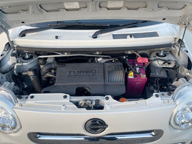 KF turbo engine in L675S DAIHATSU MIRA COCOA PLUS X engine rooom.