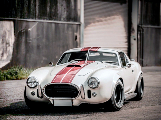 Front exterior of NB8C MAZDA ROADSTER With COBRA style conversion.