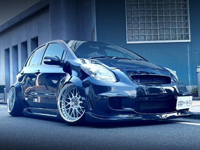 Front exterior of WIDEBODY NCP91 VITZ TRD turbo M.