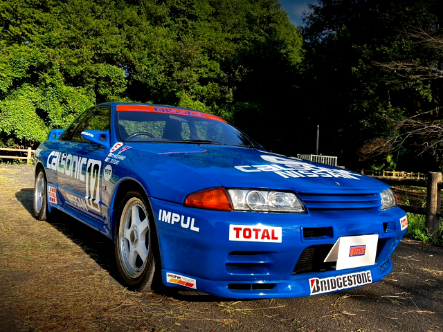 Front exterior of CALSONIC livery R32 SKYLINE GT-R.