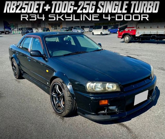 TD06-25G turbocharged R34 SKYLINE 4-DOOR.