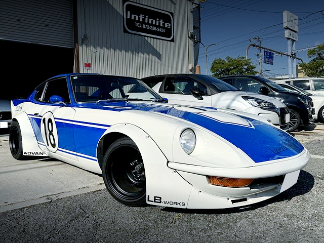 Front exterior of JDM WORKS S30 Fairlady Z.