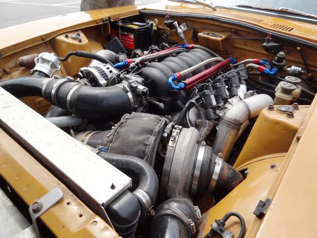 Big single turbo on LS1 V8.