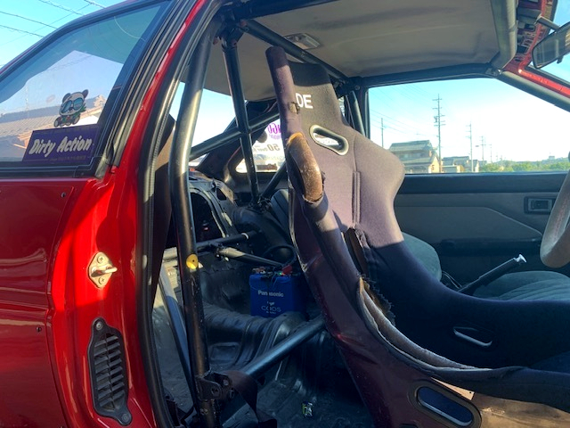 Interior of WIDEBODY AE86 COROLLA LEVIN.