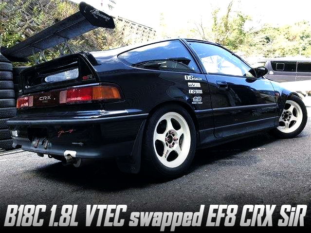 B18C 1.8L VTEC swapped EF8 CRX SiR.