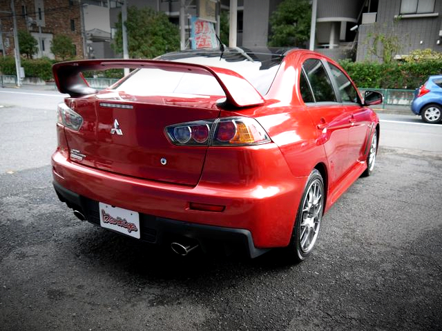 Rear exterior of LANCER EVOLUTION FINAL EDITION.