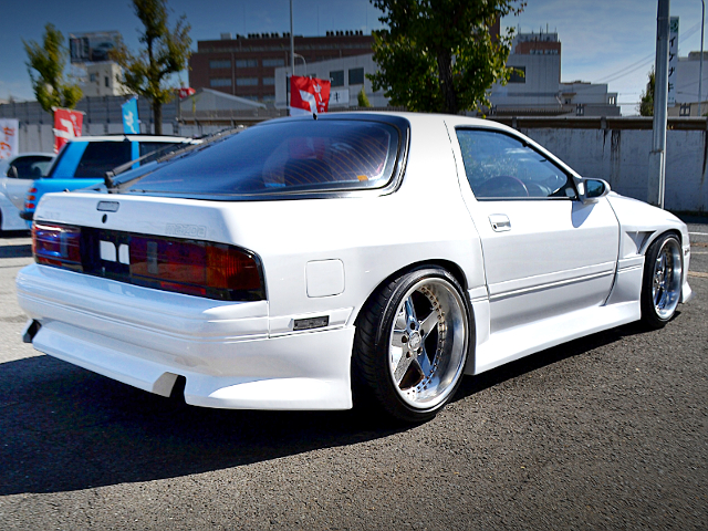 Rear exterior of WIDEBODY FC3S SAVANNA RX-7 GT LIMITED SPECIAL EDITION.