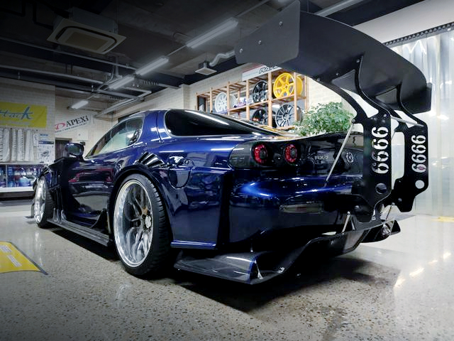 Rear exterior of TCP-MAGIC WIDEBODY FD3S RX-7 TYPE-R.