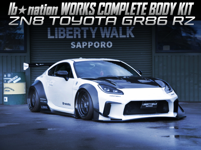 lb★nation WORKS COMPLETE BODY KIT installed ZN8 TOYOTA GR86 RZ.