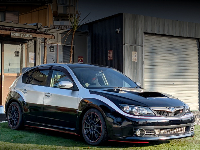 Front exterior of GRB IMPREZA WRX STI HATCHBACK with WILD SPEED MAX STYLE.