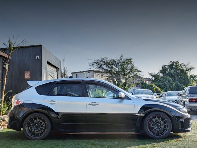 Side exterior of GRB IMPREZA WRX STI HATCHBACK with WILD SPEED MAX STYLE.