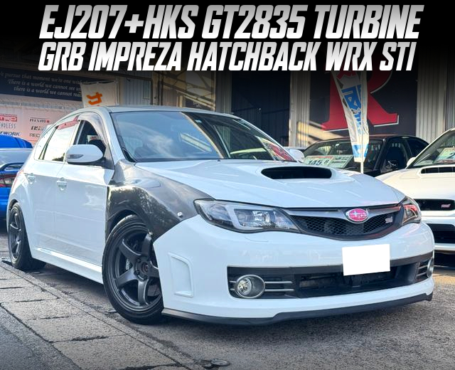 EJ207 with HKS GT2835 TURBINE in the GRB IMPREZA HATCHBACK WRX STI.