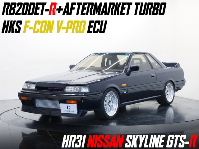 RB20DET-R with AFTERMARKET TURBO and HKS F-CON V-PRO ECU, in the HR31 SKYLINE GTS-R.