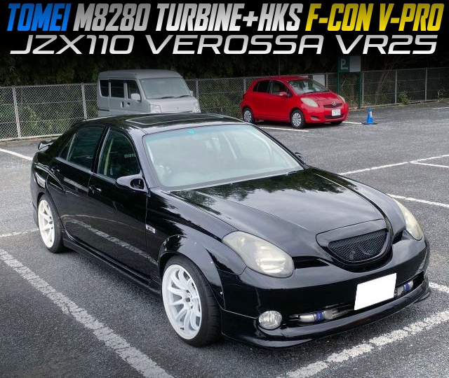 TOMEI M8280 TURBINE and HKS F-CON V-PRO, in the JZX110 VEROSSA VR25.